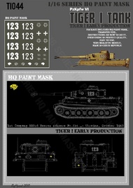Tiger I #123 Early Production 1st Company 503ed Heeres Schw.Pz.Abt.-Ukraine October 1943 HQ Paint Mask #HQ-TI16044
