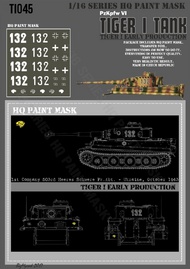  HQ-Masks  1/16 Tiger I #132 Early Production 1st Company 503ed Heeres Schw.Pz.Abt.-Ukraine October 1943 HQ Paint Mask HQ-TI16045
