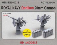  HS Models  1/350 Royal Navy Oerlikon 20mm Cannon HSME350003E