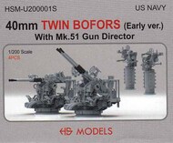  HS Models  1/200 US Navy 40mm Twin Bofors (Early) with Mk.51 Gun Director HSMU200001U