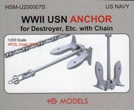  HS Models  1/200 US Navy WW2 Anchor for Destroyer HSMU200007U