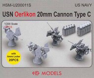 HS Models  1/200 USN Oerlikon 20mm Cannon Type C HSMU200011U