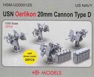  HS Models  1/200 USN Oerlikon 20mm Cannon Type D HSMU200012U