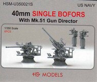  HS Models  1/350 US Navy 40mm Single Bofors with Mk.51 Gun Director HSMU350021U