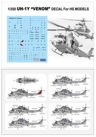  HS Models  1/350 US Navy UH-1Y Venom Decal Set HSMU350023U