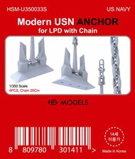  HS Models  1/350 US Navy Modern Anchor for LPD with Chain HSMU350033U
