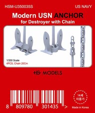 US Navy Modern Anchor for Destroyer with Chain #HSMU350035U