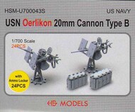  HS Models  1/700 USN Oerlikon 20mm Cannon Type B HSMU700043U