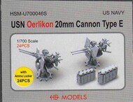  HS Models  1/700 USN Oerlikon 20mm Cannon Type E HSMU700046U