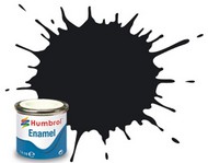  Humbrol  NoScale 14ml. Enamel Matte Black Tinlets HMB33