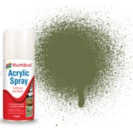  Humbrol  NoScale 150ml Acrylic Matte Grass Green Spray HMB6080