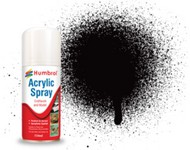  Humbrol  NoScale 150ml Acrylic Satin Black Spray HMB6085