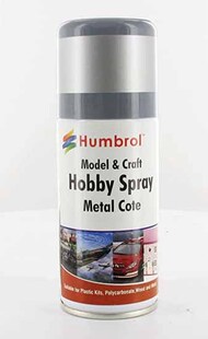 Humbrol  NoScale AD6995 - Polished Aluminium, 150ml - Acrylic Spray,Metalcote, 27002 HMBAD6995