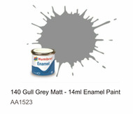 AA1523 - Gull Grey - Enamel, 14ML, Matt, Shade 140 #HMBE140