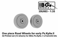 One piece road wheels for Pz.Kpfw.II a1/a2/a3/b kit (3D-printed ) #IBG35U003