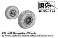PZL M18 Dromader - Wheels - 3d Printed Set #IBG48U004