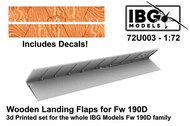  IBG Models  1/72 Wooden landing flaps fo Focke-Wulf Fw.190D family (3D-printed + decal) IBG72U003