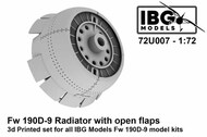  IBG Models  1/72 Radiator with open flaps for Focke-Wulf Fw.190D family (3D-printed ) IBG72U007