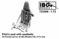 PZL P.11c Pilot's seat with seatbelts (3d printed set) #IBG72U008