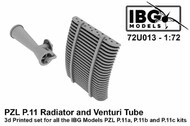 PZL P.11c Radiator and Venturi Tube (3d printed set) #IBG72U013