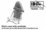  IBG Models  1/72 Pilot's seat with seatbelts for PZL P.24A/P-24B/P.24C/P.24G - 3D-printed IBG72U025