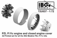  IBG Models  1/72 PZL P.11c Engine and Closed Engine Cover IBG72U037