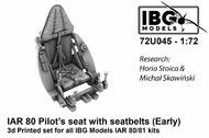 Pilot's Seat with Seatbelts for I.A.R. 80/81C (Early, used until 1941) #IBG72U045