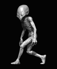  ION Model  1/24 GREY ALIEN 3D-printed Grey Alien figure A24-001