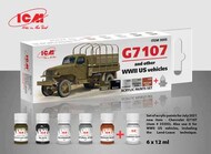  ICM Models  NoScale Acrylic Paint Set for G7107 4x4 WWII Army Truck (and other WWII US vehicles ICM3005