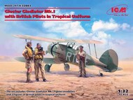 Gloster Gladiator Mk.I with British Pilots in Tropical Uniform #ICM32043