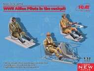  ICM Models  1/32 WWII Allied Pilots in the cockpit (British, American, Soviet) ICM32112