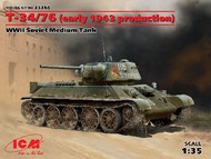  ICM Models  1/35 WWII Soviet T-34/76 Early 1943 Production Medium Tank ICM35365