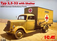 WWII German Type 2,5-32 Ambulance Truck w/Shelter #ICM35402
