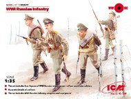  ICM Models  1/35 WWI Russian Infantry (4) w/Weapons & Equipment ICM35677