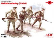 WWI British Infantry w/Weapons 1914 (4) #ICM35684