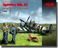  ICM Models  1/48 Spitfire Mk.IX with RAF Pilots & Ground Personnel ICM48801