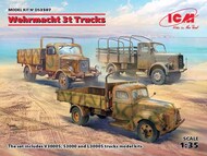  ICM Models  1/35 Wehrmacht 3t Trucks (V3000S, KHD S3000, L3000S) Diorama Set ICMDS3507