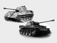 Panzerwaffe steel cats: Pz.Kpfw.V Panther Ausf.D, Pz.Kpfw.VI Ausf.B KingTiger - Pre-Order Item #ICMDS3524