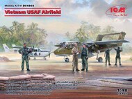 Vietnam USAF Airfield (Cessna O-2A, North-American/Rockwell OV-10- Bronco, US Pilots & Ground Personnel (Vietnam War) (5 figures) Diorama Set #ICMDS4803