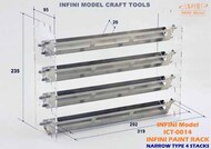  Infini Models  NoScale Paint Stand - Narrow Type (26mm/1.02in width) with 4 Stacks INFICT0014