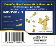  Infini Models  1/350 20mm Oerlikon Cannon Mk IV Mount Set A (USN Rectangular Gun Shield) INFIMP35012R1