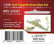  Infini Models  1/350 DKM Graf Zeppelin Brass Mast Set (TRP kit) INFIMS35001