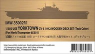 USS Yorktown CV-5 Wooden Deck (Teak Color) Set (MRT/TRP kit) #INFIMW35002R1