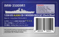 USS Alaska CB-1 Wooden Deck (Deck Blue Color) Set (HBS kit) #INFIMW35009R1