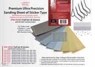  Infini Models  NoScale Premium Ultra Precision Sanding Sheet of Sticker Type - Full Set 8 Sheet Set plus Holders INFIPM0000S