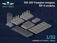 Weapon set - RP-3 rockets de Havilland DH-100 Vampire de Havilland DH-100 Vampire Mk.3/Mk.5 OUT OF STOCK IN US, HIGHER PRICED SOURCED IN EUROPE #INF3203-8