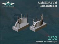 Aichi D3A1 Val Exhaust Set (Infinity kit) #INF3206-3