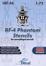  IsraDecal Studio  1/72 McDonnell RF-4C Phantom and McDonnell RF-4E Phantom complete stencil data IAF36