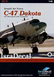  IsraDecal Studio  1/48 Douglas C-47 Dakota/Nord 2501 Noratlas IAF76