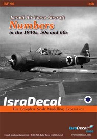  IsraDecal Studio  1/48 Numbers for Israeli Air Force aircraft from the 1940s, 50s and 60s. IAF96